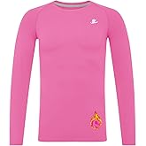 DEVOROPA Youth Boys Compression Thermal Shirt Long Sleeve Kids Fleece Baselayer Soccer Baseball Undershirt Slim/Regular/Husky