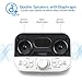 LATOW White Noise Machine, Baby Sleeping Sound Therapy with 28 Non-Looping Sounds, Portable for Home, Office, Travel, 2 Speakers, Headset Jack, DC Output, Timer, White