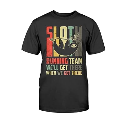 Funny Sloth Running Team Cotton T-Shirt Perfect Kuwait Ubuy