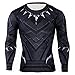 Rulercosplay Black Panther Shirt Long Sleeves Elastic Sport Shirt (XXL)