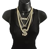 Goldtone Layered Iced Out 