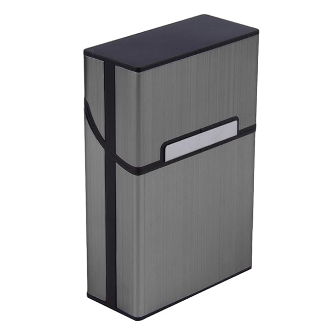Blue Vesse Leichte Aluminium-Zigaretten-Zigarre-Kasten-Taschen-Kasten-Behälter-Speicher-Halter (Grey) …