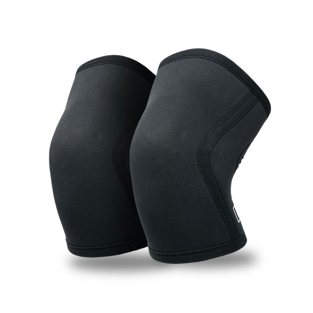 Photo 1 of 2POOD Performance Knee Sleeve (Sold AS Pair of 2) for Fitness, Cross Training, Squatting, Weightlifting, Wrestling, Compression and More. (Black, Small)