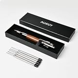 AUAUY Bolt Action Pen with Gift Case Aluminum Retractable Ballpoint 5 Refills view 7
