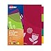 Avery 3-Tab Unpunched Binder Dividers, Easy Print & Apply Clear Label Strip, Index Maker, White Tabs, 5 Sets (11430)