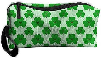 NB UUD Happy Shamrock Portable Zipper Change Purse Coin Wallet Card Holder With Key Ring Women Cosmetic Bags Students Pen Bag