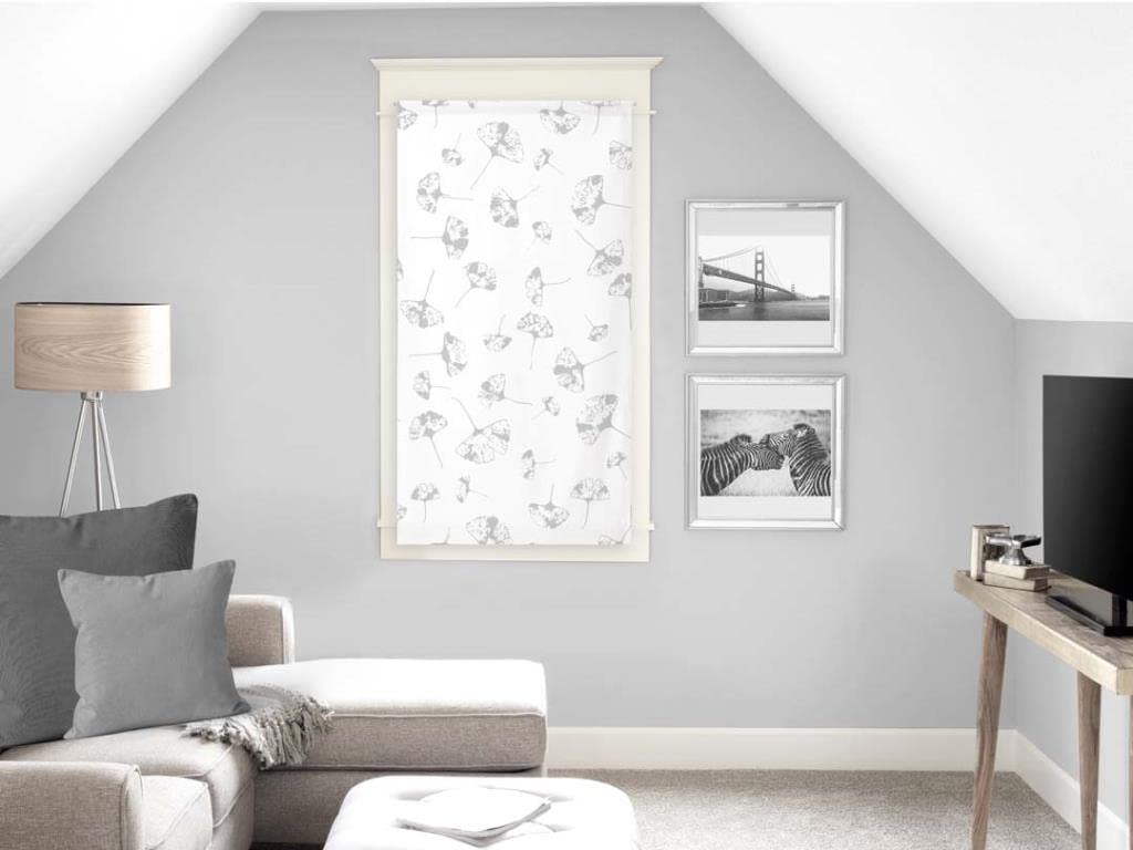 Soleil d'ocre Kyoto Net Curtain Polyester White 45 x 90 cm