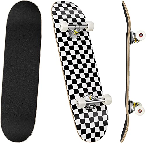 DMG Skateboard, Skateboards for Beginners, 31 x 8 Complete Standard Skate Boards, 7 Layers Canadian Maple, Pro Skateboards, Longboard Skate Boards for Beginners Kids Boys Girls Adults Youth