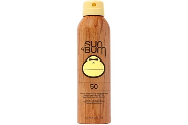 Sun Bum Original SPF 50 Sunscreen Spray |Vegan and Hawaii 104 Reef Act Compliant (Octinoxate & Oxybenzone Free) Broad Spectrum Moisturizing UVA/UVB Sunscreen with Vitamin E | 6 oz