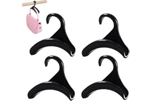 4 Pcs Purse Hanger Hook Acrylic Bag Tie Handbag Belt Hanger Closet Organizer for Storing Handbags Satchels(Black)