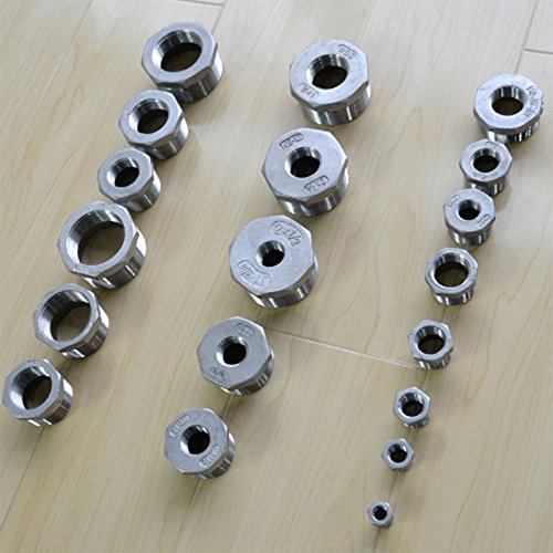 Thread Reducer Bushing1/2" Male x 3/8" Female Adapter Pipe Fitting with Stainless steel 304 NPT