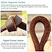FAIRWIN Leather Dog Leash - 6 Ft Heavy Duty Braided Leash for Large, Medium & Small Dogs (S: 1/2