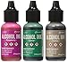 Ranger Tim Holtz Alcohol Ink .5oz 3/Pkg, Valley Trail-Raspberry/Pebble/Clover, 5.75 x 3.88 x 1