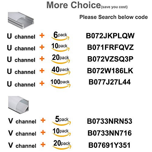 Hunhun 20 Pack Extension Connectors for Hunhun U Shape LED Aluminum Channel System(U channel type) - Thumbnail 6