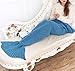 Kpblis Knitted Mermaid Tail 71-Inch–by–35-Inch Blanket Sky Blue