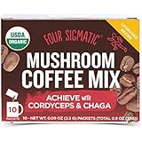 Four Sigmatic Mushroom Coffee, USDA Organic Coffee with Cordyceps and Chaga mushrooms, performance, Vegan, Paleo, 10 Count, Packaging May Vary