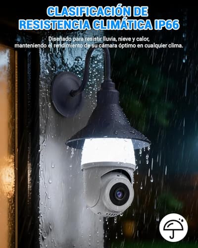EASYTAO Camara Foco Camara de Seguridad Interior/Exterior 1080P, Camara WiFi IP66 Impermeable Base E26/ E27 con Seguimiento Automático, Visión Nocturna a Color, Audio Bidireccional, Funciona con Alexa