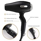 AsaVea Vigor Hair Dryer Pro AC Motor Ionic, Ceramic Fast 1875W Blow Dryer AD2