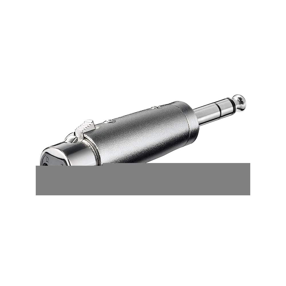 Goobay 27514 XLR Adapter, AUX Jack, 6.35mm Stereo Male to XLR Female