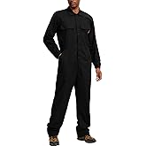 WORK IDEA Men's Coveralls Long Sleeve 100% Cotton Twill Workwear Jumpsuit Relaxed Fit