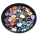 Assorted Gemstone 25mm Mini Puffy Heart Healing Crystal Pocket Stone Rock Collection Box (Pack of 24)