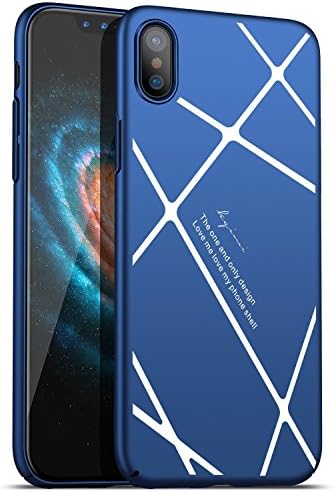 iPhone X Case, PRODELI Stripe Apple X Case Ultra-Thin Premium Material Shockproof Slim Cover For Apple iPhone X/iPhone 10 - Blue &amp; White stripes