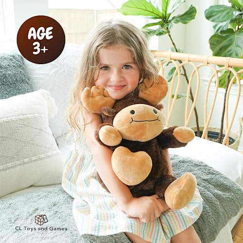 CL Toys and Games 3lbs Weighted Stuffed Animal Moose Cute Stuffed Animal for Children 3+ Years