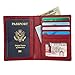 RFID Passport Wallet Travel Organizer - 2 Passport Holder - Slim Leather Bifold