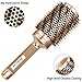 [Upgrade] BIBTIM Round Hair Brush with Boar Bristle for Blow Drying, Curling & Straightening, Professional Salon Styling Brush, Nano Technology Ceramic for Perfect Volume & Shine (Gold)