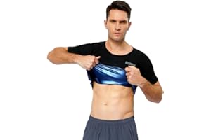 REEDBEEK Sauna Sweat Suit Weight Loss Shapewear Top Weighted Shirt Sauna Vest Workout Exercise Gym Short Sleeves Men Women