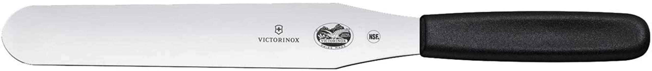 Victorinox Swiss Classic, Spatula, Extra Sharp Blade, 20 cm, Robust Plastic Handle, Stainless Steel, Black