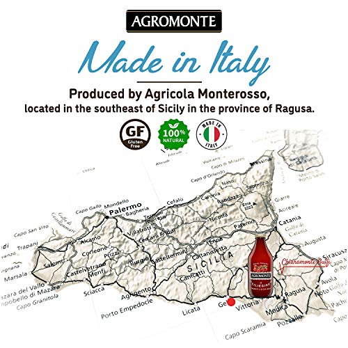 Agromonte Authentic Italian Cherry Tomato Pasta Sauce with Basil - Taste of Italy Gourmet Foodie and Chef Gift - Ready to Use, Certified Kosher, Gluten-Free, All Natural 11.64oz (2 pack)