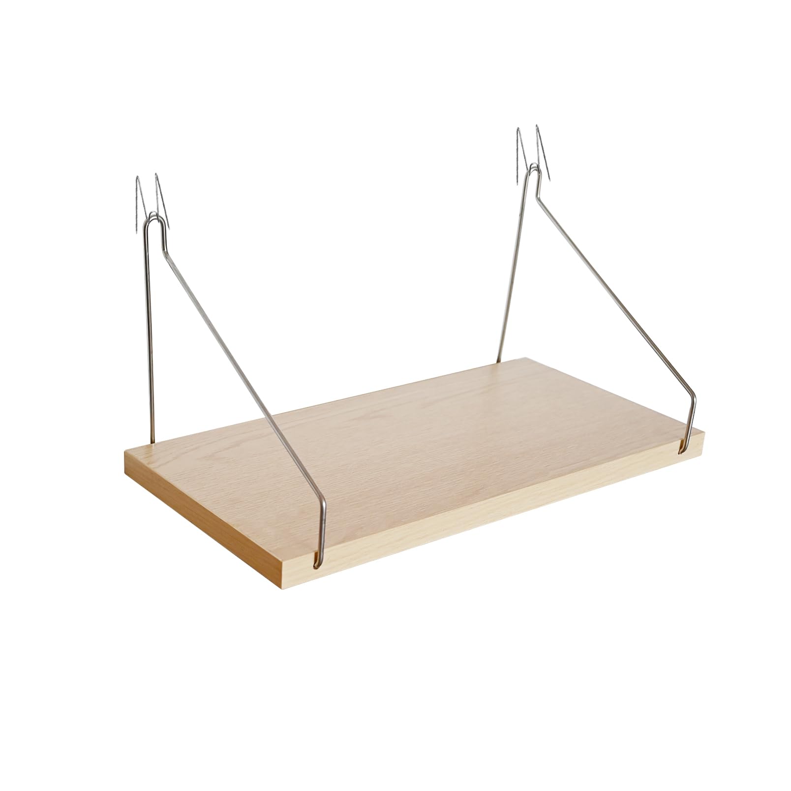 Photo 1 of Fabric Walls Cubicle Shelf with Hooks, 11.8' Wooden Cubicle Shelves with Hangers, Cubical Accessories for Work, Office Cubicle Wall Decor, Cubicle Decorations for Women Men Desk (1, Natural)