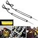 Motorcycle Fork LED Turn Signal Strip Lights Kit Smoked Lens for Harley Davidson Victory Universal Super Bright and Waterproof Cool Motor Lamp 2Pcs - Amber (39mm - 41mm)
