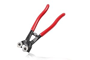 8-Inch Tile Cutting Plier Heavy Duty Wheeled Glass Mosaic Nippers Pliers Tool Tungsten Steel Ceramic Tile Nipper for Glass & 