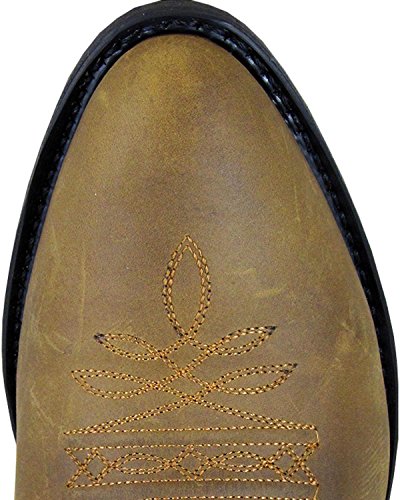 Smoky Mountain Men's Distressed Denver Cowboy Boot Round Toe Brown 13 EE US