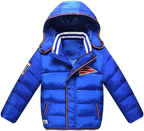 iikids Kids Boys Warm White Duck Down Coat Puffer Snowsuit Hooded Winter Outwear Outfit Jacket Parka Zipper Closure