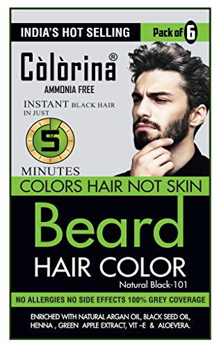 Colorina Men S Beard Color Natural Black 101 10ml X 6 Sachet