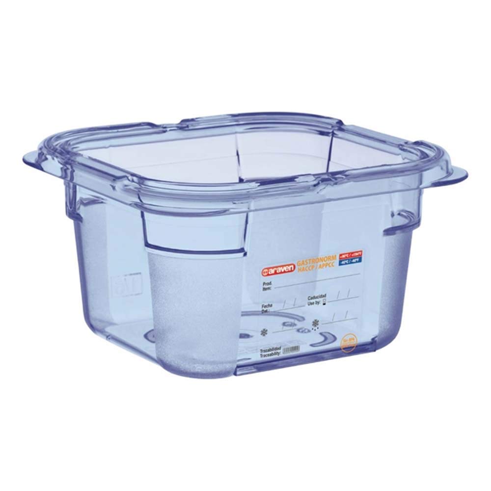 Araven ABS (BPA Free) Blue Container - GN 1/6 100mm
