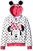 Disney Little Girls' Minnie Hoodie with Bow and Ear, White, Small/4