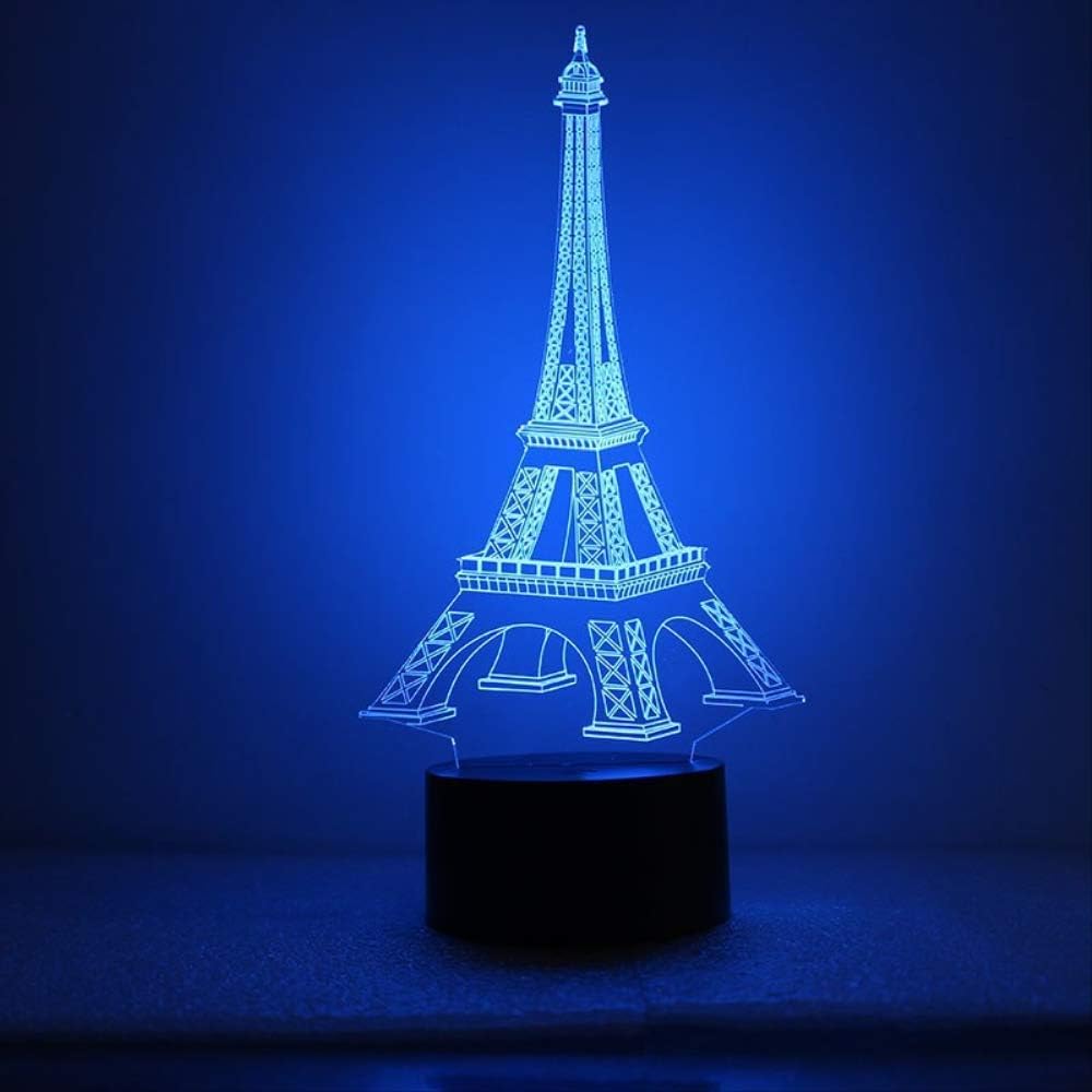 Creative Simple Eiffel Tower Night Lamp 3D Acrylic Bedroom Table Lamp