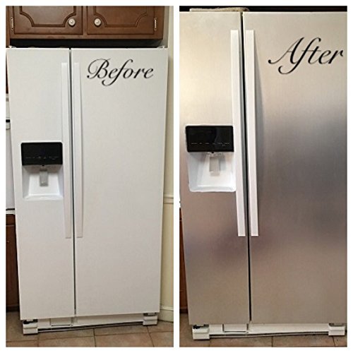"Like" Contact Paper Refrigerator Cover SATIN FINISH Stainless Steel