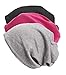 Qunson Womens Casual Slouchy Beanie Hat Lightweight Thin Chemo Cap Cancer Headwear 3 Pieces