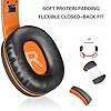 Wireless-Headphones-Over-Ear-WorWoder-50-Hrs-Playtime-Bluetooth-Headphones-Foldable-Hi-Fi-Stereo-Soft-Earmuffs-Light-Weight-Built-in-HD-Mic--Wired-Mode-for-Cellphone-PC-TV-Black-Orange WorWoder Wireless Headphones Over Ear, 80 Hours Playtime Bluetooth Headphones, Hi-Fi Stereo Sound with Microphone…