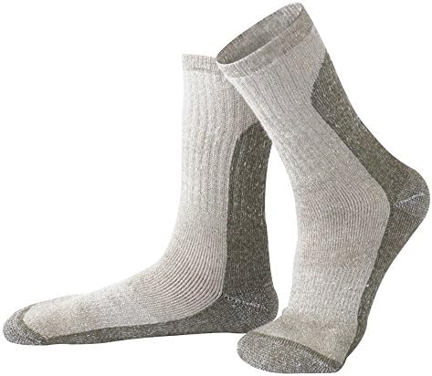 OZZEG Man Socks 60% Merino Wool for Winter Hiking Skiing Warm Sock (Green)