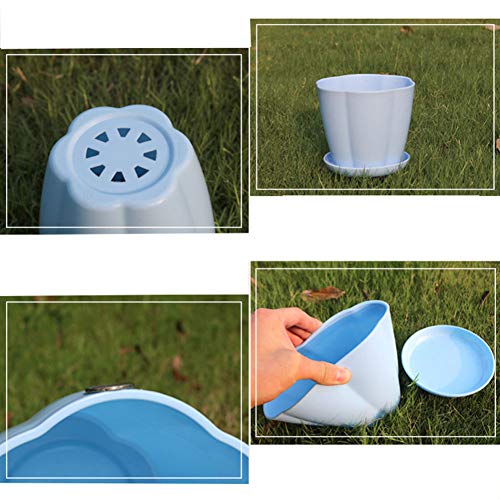Anyumocz 9 Pack Multi Color Thick Plastic Plant Pots Seedling Nursery Transplanting Planter Container Outdoor Indoor for Your Room,Office Garden and Balcony Decor