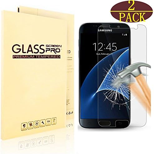 [2 Pack] Samsung Galaxy S7 Tempered Glass Screen Protector, Roicolas - [9H Hardness][HD Clear][Anti-Fingerprint][Anti Scratch]Screen Protector for Galaxy S7