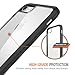 Trianium [Clarium Series] Protective Cover for Apple iPhone 7 8 Case [Shock Absorption] Reinforced Corner TPU Bumper Cushion + Scratch Resistant Hybrid Rigid Clear Back - Clear Jet Black