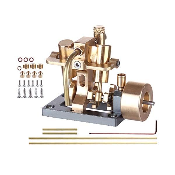 Leic Dampfmaschine Modell Mini Inline Doppelzylinder Swing Engine für 40cm Retro Bootsmodelle