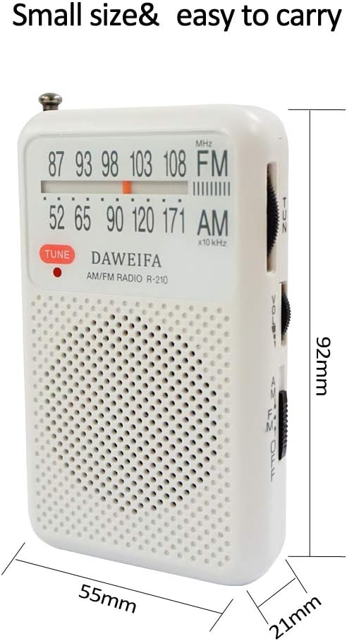 AM FM Radio Portable – Best Reception Transistor Radio/Longest Lasting Battery Operated Radio (2AAA) / FM AM Pocket Radio, Long Range(Black): Home Audio & Theater